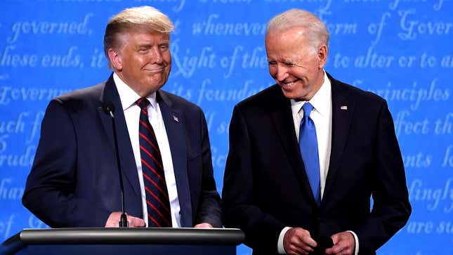 Image for article titled Relieved Trump, Biden End Debate After Realizing Neither Of Them Really Wants To Be President