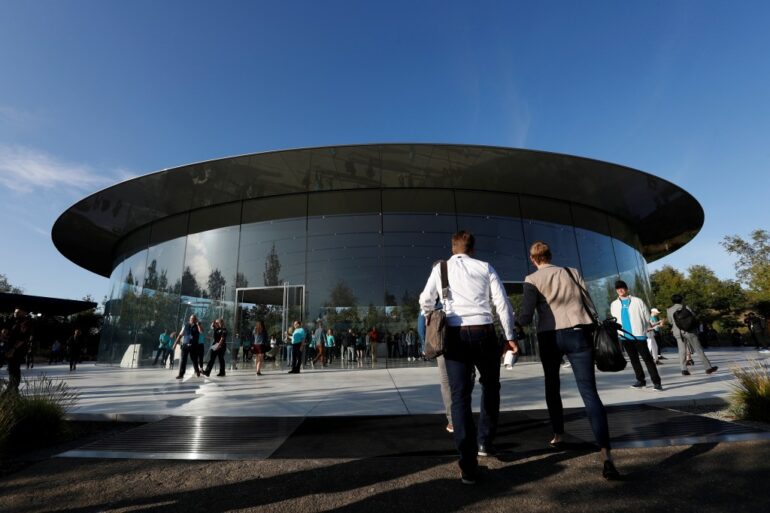 Steve Jobs Theater at Apple headquarters in Cupertino, Calif.