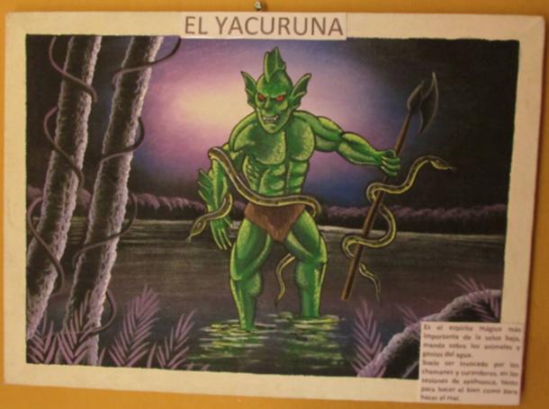 A depiction of Yacuruna at the Chankas Ethnological History Museum, Lamas, San Martín region, Peru