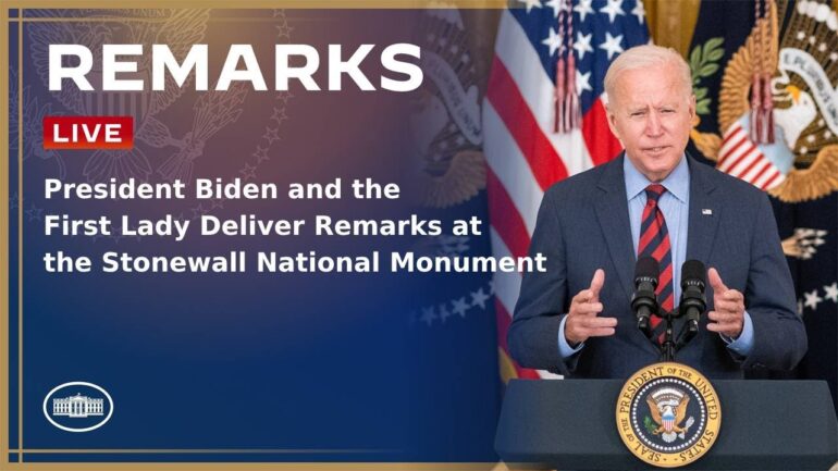 President Biden and the First Lady Deliver Remarks at the Stonewall National Monument