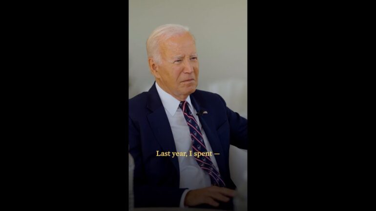 President Biden speaks with Judy, a retired nurse, about Medicare drug price negotiation.