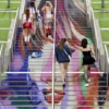 People walk on the 'Swiftie Steps' ahead of a Taylor Swift concert, following the cancellation of three Taylor Swift concerts in Vienna because of a planned attack, at Wembley Stadium in London, Britain, August 15, 2024. REUTERS/Toby Melville/File Photo