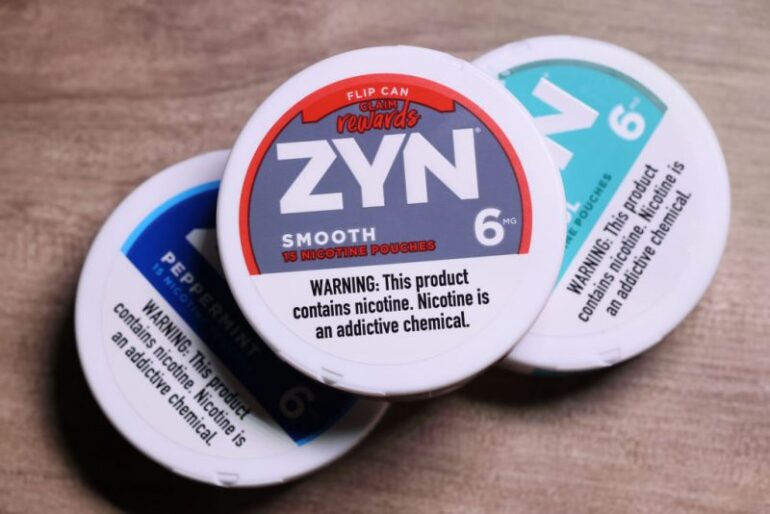 NEW YORK, NEW YORK - JANUARY 29: In this photo illustration, ZYN nicotine cases are seen on a table on January 29, 2024 in New York City. Sen. Chuck Schumer (D-NY) is calling for federal action on ZYN, a popular nicotine pouch in the United States. The senator is asking the FTC and FDA to investigate the companies marketing and the health effects of the nicotine pouch. (Photo Illustration by Michael M. Santiago/Getty Images)