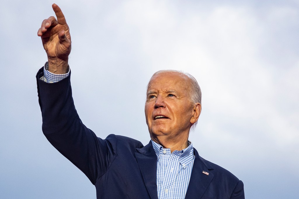 President Joe Biden walks on stage during a 4th of July event on the South Lawn of the White House on July 4, 2024 in Washington, DC.