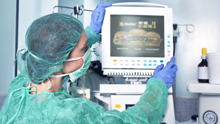 Satire News: Icu Monitor Autoplaying Hardee’s Ad