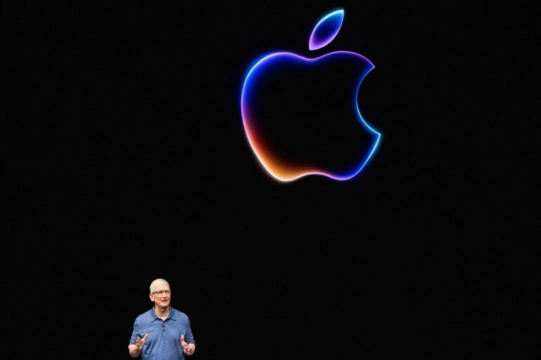 Apple CEO Tim Cook speaks during Apple's annual Worldwide Developers Conference in June.