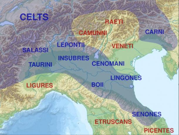 Peoples of northern Italy in the 4th to 3rd centuries BC.