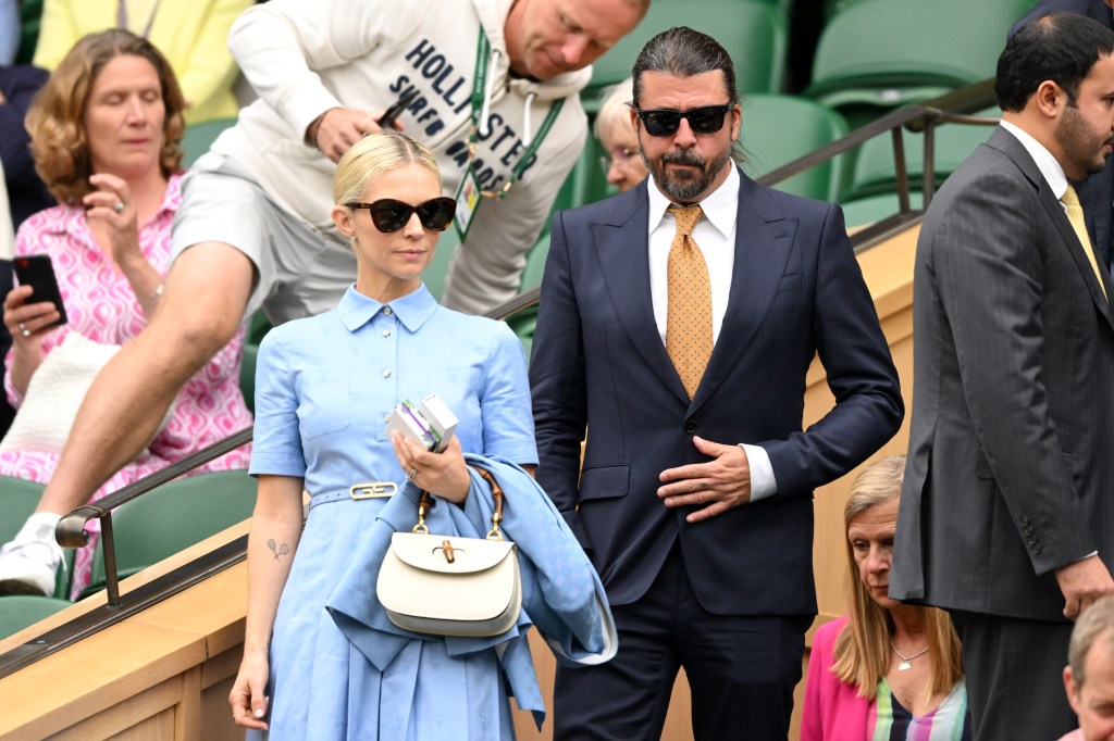 Jordyn Blum, Dave Grohl at Wimbledon on July 2