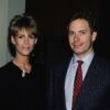 Jamie Lee Curtis and Christopher Guest posing together at an event in the United States during the 1980s