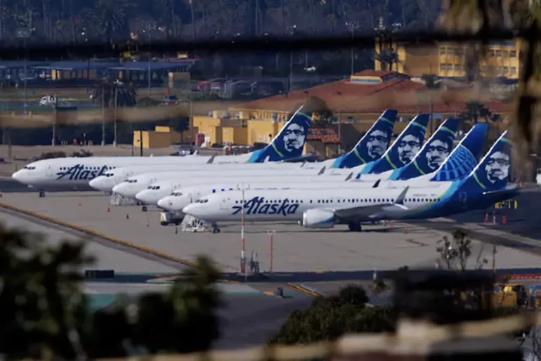 Alaska Airlines commercial airplanes are shown parked off to the side of the airport in San Diego, California, Calinforia, U.S. January 18, 2024. REUTERS/Mike Blake/FIle Photo