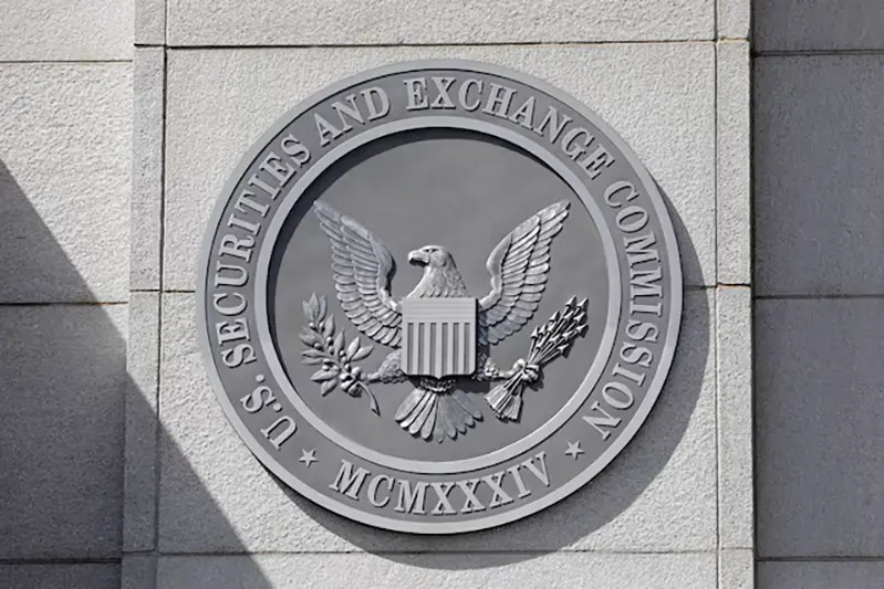 The seal of the U.S. Securities and Exchange Commission (SEC) is seen at their headquarters in Washington, D.C., U.S., May 12, 2021. Picture taken May 12, 2021. REUTERS/Andrew Kelly/File Photo