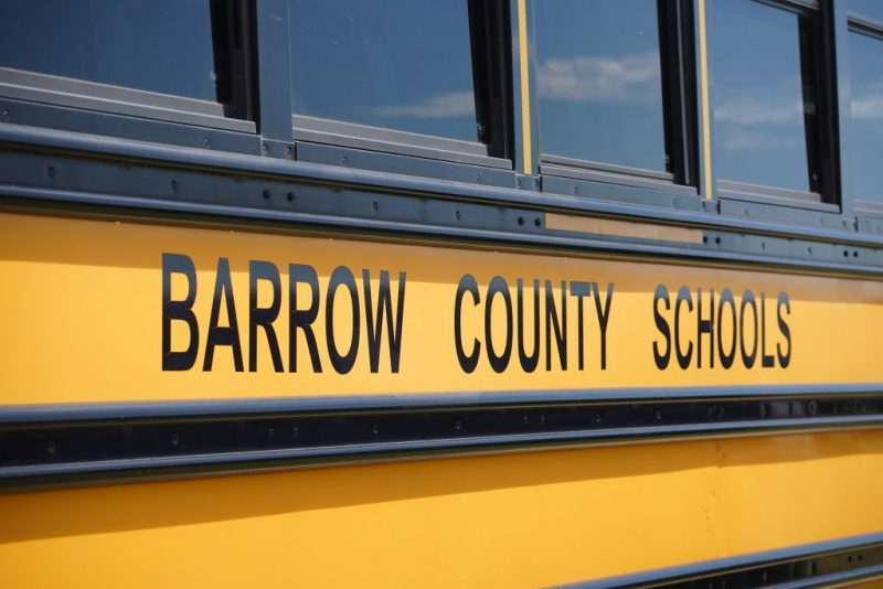 WINDER, GEORGIA - SEPTEMBER 4: A school bus sits on site after a shooting at Apalachee High School on September 4, 2024 in Winder, Georgia. Multiple fatalities and injuries have been reported and a suspect is in custody according to authorities.(Photo by Megan Varner/Getty Images)