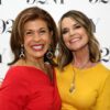 NEW YORK, NEW YORK - FEBRUARY 22: (L-R) Hoda Kotb and Savannah Guthrie attend Savannah Guthrie in Conversation with Hoda Kotb: Reflections on Faith at 92NY on February 22, 2024 in New York City. (Photo by Dia Dipasupil/Getty Images)