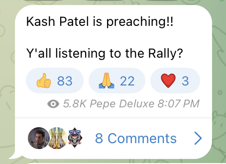 Kash Patel On Fire Last Night At Trump Rally — “He’s Preaching!!” * 100PercentFedUp.com * by Noah