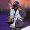 Kendrick Lamar accepts the Best Rap Album award for “Mr. Morale & The Big Steppers” onstage during the 65th GRAMMY Awards at Crypto.com Arena on February 05, 2023 in Los Angeles, California. (Photo by Kevin Winter/Getty Images for The Recording Academy )