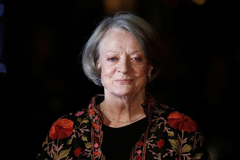 LONDON, ENGLAND - OCTOBER 13:  Maggie Smith arrives at "The Lady In The Van" - Centrepiece Gala, at Odeon Leicester Square on October 13, 2015 in London, England.  (Photo by John Phillips/Getty Images for BFI)