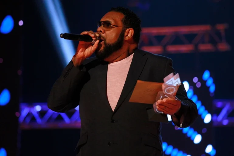 Fatman Scoop speaks on stage at the MOBO Awards at First Direct Arena Leeds on November 29, 2017 in Leeds, England. (Photo by Andrew Benge/Getty Images)