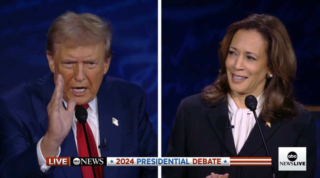 Donald Trump and Kamala Harris debate