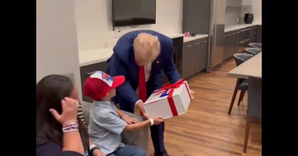 Politics: Trump Gives Sweet Gift To 8 Year Old Supporter With Rare