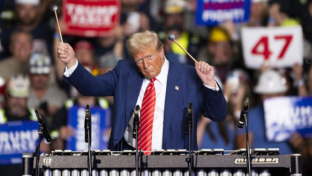 Satire News: Trump Forced To Play Glockenspiel At Rally After