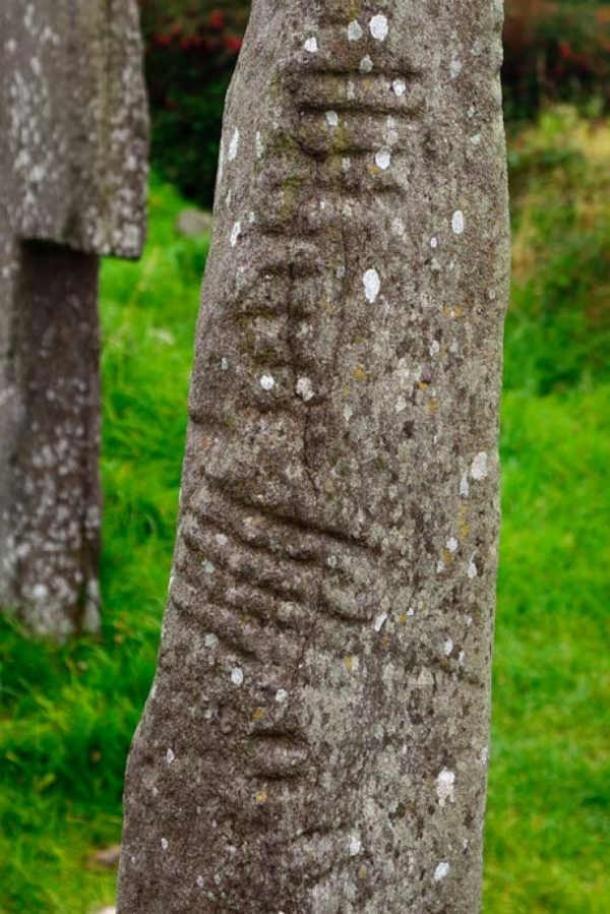 Ogham stone, Kilkalmedar, Ireland. (nyiragongo /Adobe Stock)