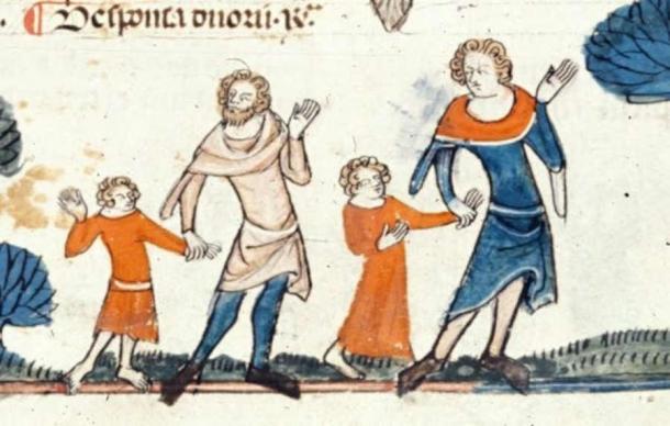 We don’t know the origins of ‘boy’ or ‘girl’. (Royal MS 10 E IV f.311v / The British Library)