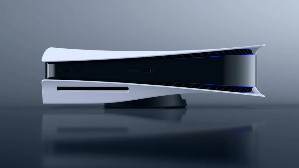 PS5 on its side