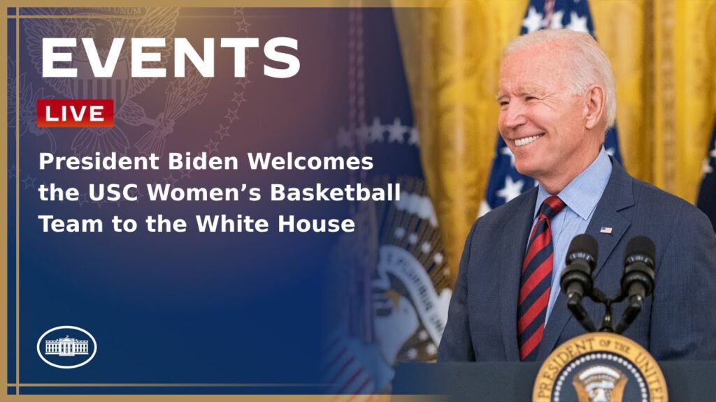 President Biden Welcomes the USC Women’s Basketball Team to the White House