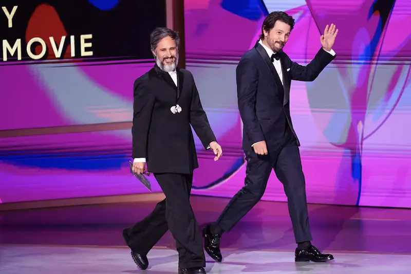 Gael Garcia Bernal and Diego Luna speak on stage at the 76th Primetime Emmy Awards in Los Angeles, California, U.S., September 15, 2024. REUTERS/Mario Anzuoni/File Photo