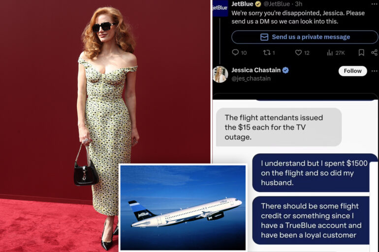 Gossip & Rumors: Jessica Chastain Dragged After Blasting Jetblue Over