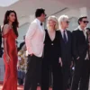 Cast members Cate Blanchett, Kevin Kline, Sacha Baron Cohen, HoYeon Jung, Kodi Smit-McPhee, Louis Partridge and Leila George pose on the red carpet during arrivals for the screening of the mini-series "Disclaimer", out of competition, at the 81st Venice Film Festival, in Venice, Italy August 29, 2024. REUTERS/Louisa Gouliamaki/File Photo