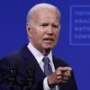 LAS VEGAS, NEVADA - JULY 16: U.S. President Joe Biden speaks at the 115th NAACP National Convention at the Mandalay Bay Convention Center on July 16, 2024 in Las Vegas, Nevada. Biden returned to the campaign trail, delivering remarks at the NAACP convention today, before tomorrow's appearance at the UnidosUS Annual Conference during a campaign swing through the battleground state of Nevada. (Photo by Mario Tama/Getty Images)