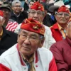 NEW YORK - NOVEMBER 11:  Members of the elite Navajo Code Talkers, the famed U.S. Marine unit who delivered unbreakable codes during World War II battles against the Japanese, look on before the start of the annual Veterans Day parade November 11, 2009 in New York City. Thirteen of the 50 or so remaining Code Talkers participated in today's parade for the first time. The nation's largest Veterans Day parade featuring 20,000 participants in New York is celebrating its 90th anniversary. (Photo by Mario Tama/Getty Images)