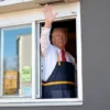 Republican presidential nominee, former U.S. President Donald Trump works the drive-through line as he visits a McDonald's restaurant on October 20, 2024 in Feasterville-Trevose, Pennsylvania. Trump is campaigning the entire day in the state of Pennsylvania. Trump and Democratic presidential nominee Vice President Kamala Harris continue to campaign in battleground swing states ahead of the November 5th election. (Photo by Win McNamee/Getty Images)