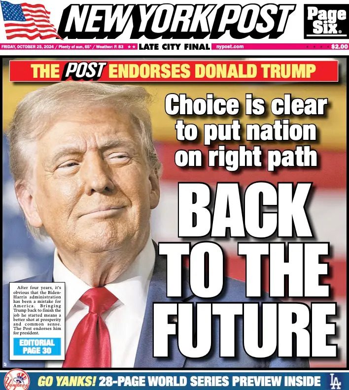 Politics: New York Post Endorses Donald Trump