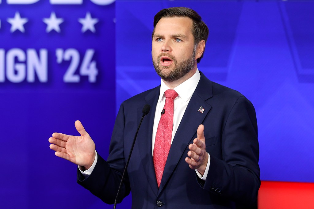 Vice presidential candidate JD Vance was fact-checked by the CBS News moderators while discussing the migrant crisis.