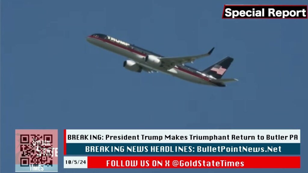 Trump Force One Makes TRIUMPHANT Return to Butler Pennsylvania