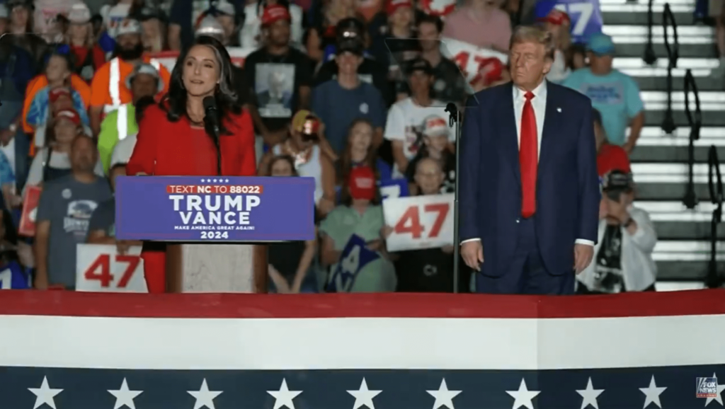 Politics: Tulsi Gabbard Joins Republican Party At Trump Rally