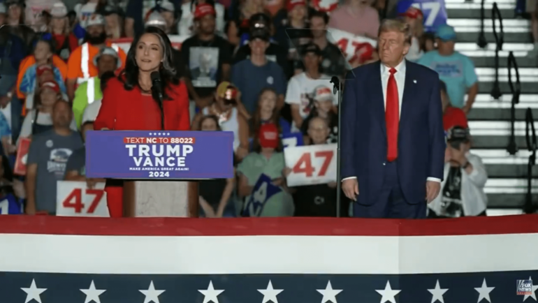 Politics: Tulsi Gabbard Joins Republican Party At Trump Rally