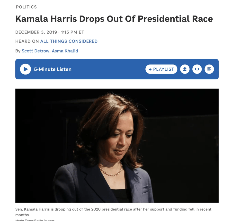 Politics: Turns Out Kamala Harris Is Really, Really Bad At