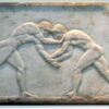 Image of ancient wrestlers engaged in an Olympic-style contest. (Fingalo/CC-BY-SA-2.0 DE)