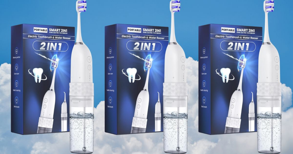 Travel & Lifestyle: 2 In 1 Electric Toothbrush & Water Flosser Is