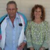 The author is pictured with her brother during a visit to Florida.