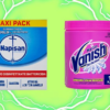 Napisan stain remover and Vanish Napisan laundry detergent.