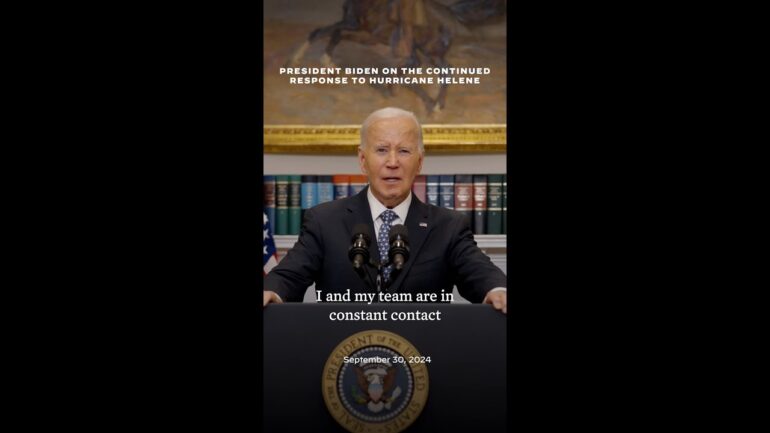 President Biden on the continued response to Hurricane Helene