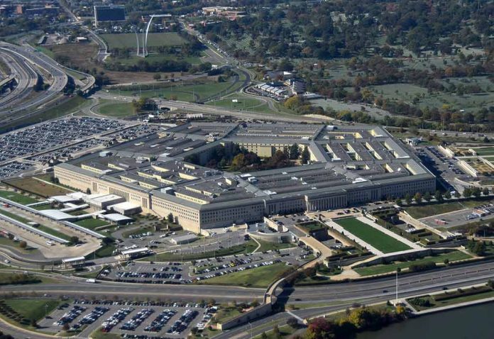 Aerial view of the Pentagon building