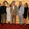 Cast members (L-R) Wes Bentley, Gil Birmingham, Kelly Reilly, Kevin Costner, Cole Hauser, Kelsey Asbille and Luke Grimes pose at a premiere party for season 2 of the television series "Yellowstone" in Los Angeles, California, U.S., May 30, 2019. REUTERS/Mario Anzuoni/File Photo