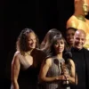 Quincy Jones' daughter Rashida Jones reacts while accepting the Honorary Award on behalf of her late father during the Academy of Motion Picture Arts and Sciences 15th Governors Awards at the Ray Dolby Ballroom in Los Angeles, California, U.S. November 17, 2024. REUTERS/Mario Anzuoni