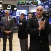 Traders react at the New York Stock Exchange at the end of the trading day, after Republican presidential nominee Donald Trump became U.S. president-elect, in New York City, U.S., November 6, 2024. REUTERS/Andrew Kelly/File Photo