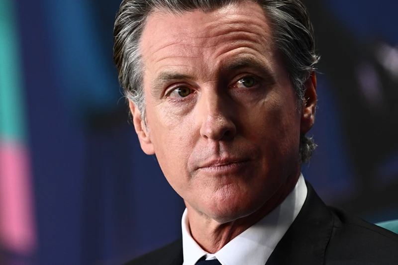 California Governor Gavin Newsom speaks during the Milken Institute Global Conference in Beverly Hills, California on May 2, 2023. (Photo by Patrick T. Fallon / AFP) (Photo by PATRICK T. FALLON/AFP via Getty Images)